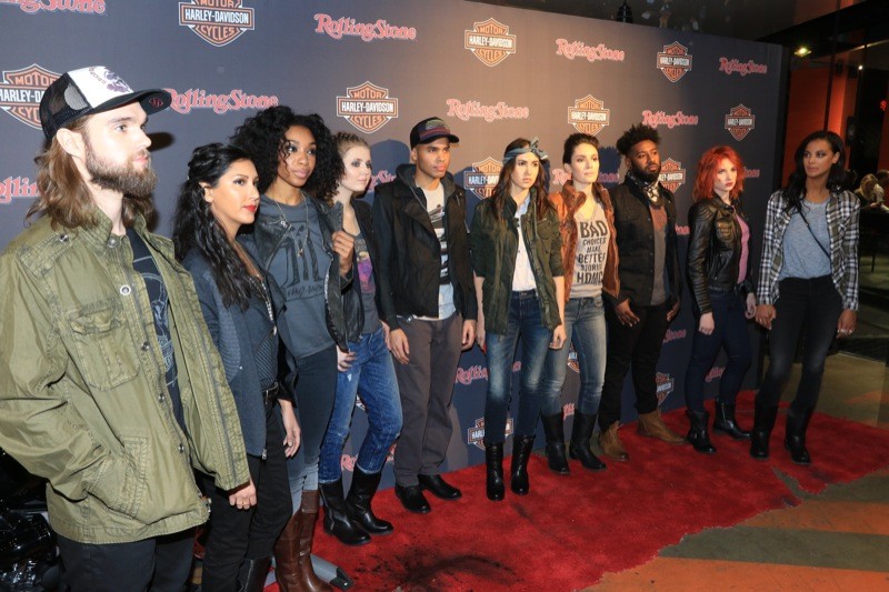 Models garbed in the latest fashions from the Harley-Davidson Black Label Collection